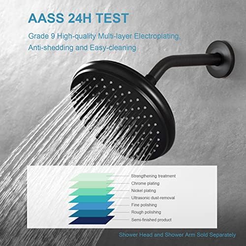 OFFO Shower Arm with Flange, 10 Inches Oil Rubbed Bronze Wall Mount Replacement Angle Shower Head Arm Wall-Mounted For Fixed Shower Head & Handheld Showerhead