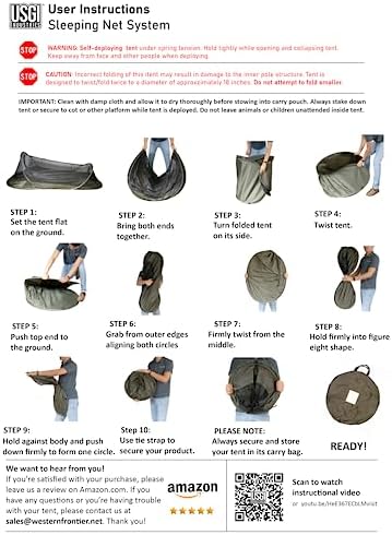 USGI Industries Bivy Tent | Lightweight Single Person Sleeping Net System for Outdoors, Camping, Survival, Hiking, Backpack | Mesh Protection