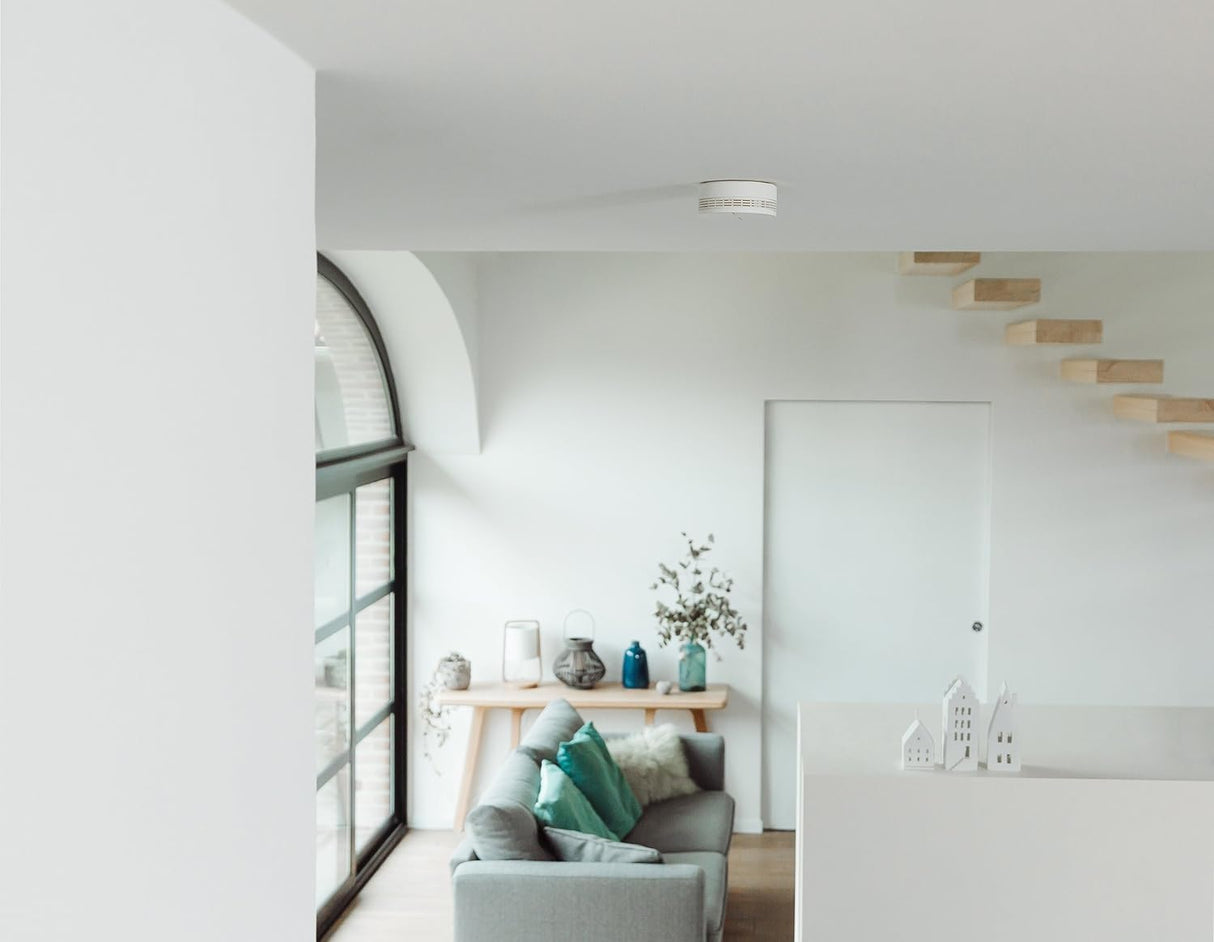 Netatmo Smart Smoke Alarm, 10-Years Battery life, Connected Smoke, Self-Testing, No Hub Necessary, Conforms to EN14604, NSA-UK,White,11.5 x 11.5 x 4.4 centimetres