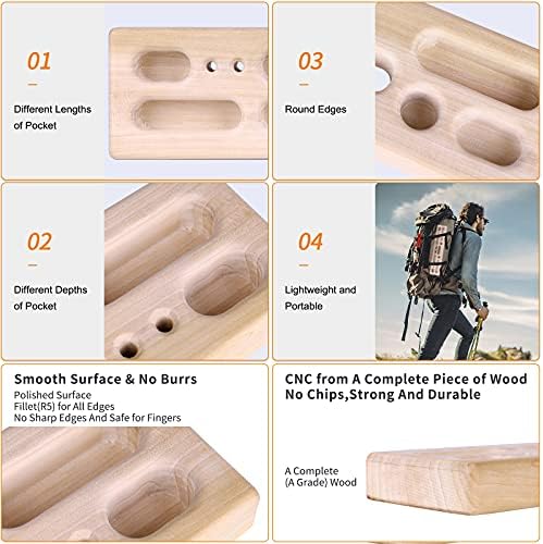 Two Stones Portable Hangboard | Rock Climbing Hangboard | Hang Board for Climbing | Rock Climbing Gifts for Rock Climbers for Climbers | Bouldering Gifts