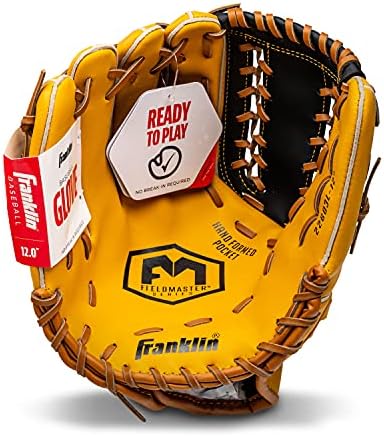 Franklin Sports Baseball + Softball Gloves - Field Master Adult + Youth Baseball + Softball Gloves - Right Hand + Left Hand Gloves - Infield + Outfield Mitts - Multiple Sizes + Colors
