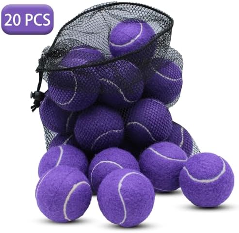 Tennis Balls, 20 Pack Training Tennis Balls,High Elasticity Practice Tennis for Beginner, Exercise Playing Balls for Pet Dog