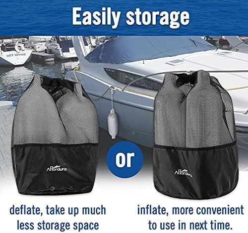 Affordura Boat Fender 4 Pack Boat Bumpers Fenders with 4 Ropes, Boat Bumpers for Pontoon Boat Fenders Inflatable