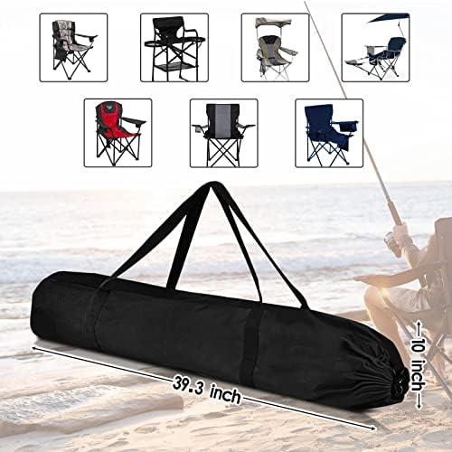 2 Pack Camping Chair Replacement Bag 39.3 Inches Large Folding Chair Carry Bag Nylon Storage Tent Bag with Handle Strap for Travel Outdoor Camping Sports (No Chair Included)