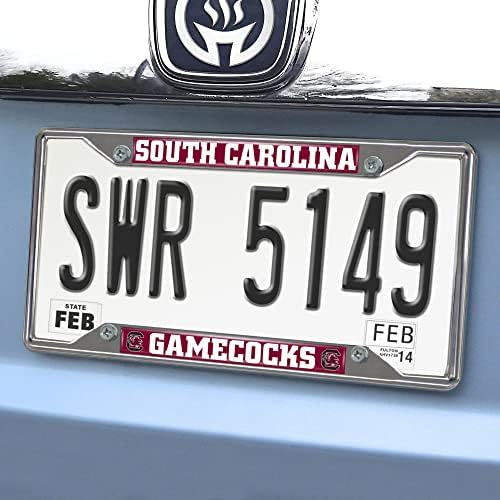 FANMATS NCAA Unisex-Adult Chrome Metal License Plate Frame