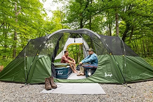 Slumberjack Aspen Grove 8 Person Hybrid Dome Family Camping Tent with 2 Rooms, Room Divider, Separate Entries, Full Fly, and Vestibule Storage