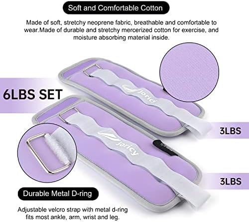 Ankle Weights A Pair of 1/2/3/4/6/8/10/12/20 LBS Wrist Leg Arm Weights for Women Men kids child with Adjustable Straps, Strength weighted for Physical Therapy Running Walking Fitness Gym Workout