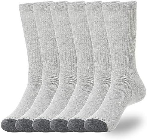 WANDER Men's Cushion Crew Socks 3-6 Pairs Athletic Running 6-8/8-13/12-15 Socks Men Cotton Sport Wicking Work