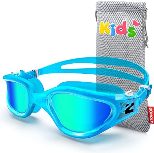 ZIONOR Kids Swim Goggles, G1 MINI UV Protection Anti-Fog Polarized Swimming Goggles for Age 6-14