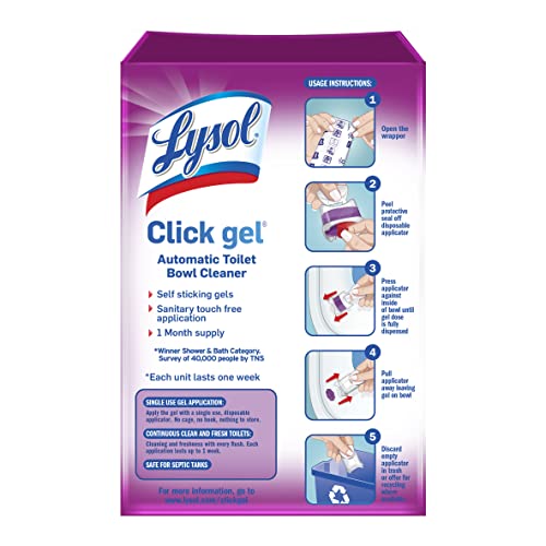Lysol Automatic Toilet Bowl Cleaner, Lavender, (Pack of 4, 24 Count Total)
