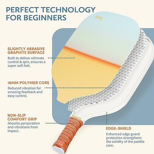 Pickleball Paddles Set of 2/4- USAPA Approved Graphite/Fiberglass Pickleball Racket, 2 Pickleball Rackets, 4 Balls and 1 Portable Carry Bag, Aesthetic Pickle Ball Set for Men Women Beginners