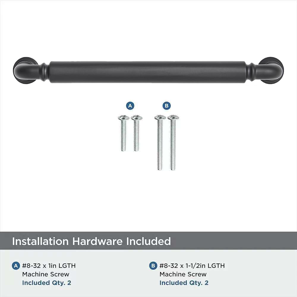 khtumeware 2-Pack Matte Black Heavy-Duty Solid Cabinet Pulls, 12 Inch(305mm) Hole Center, Drawer Pulls, Cabinet Hardware, Suitable for Kitchen Cabinets, Bathrooms and Dressers