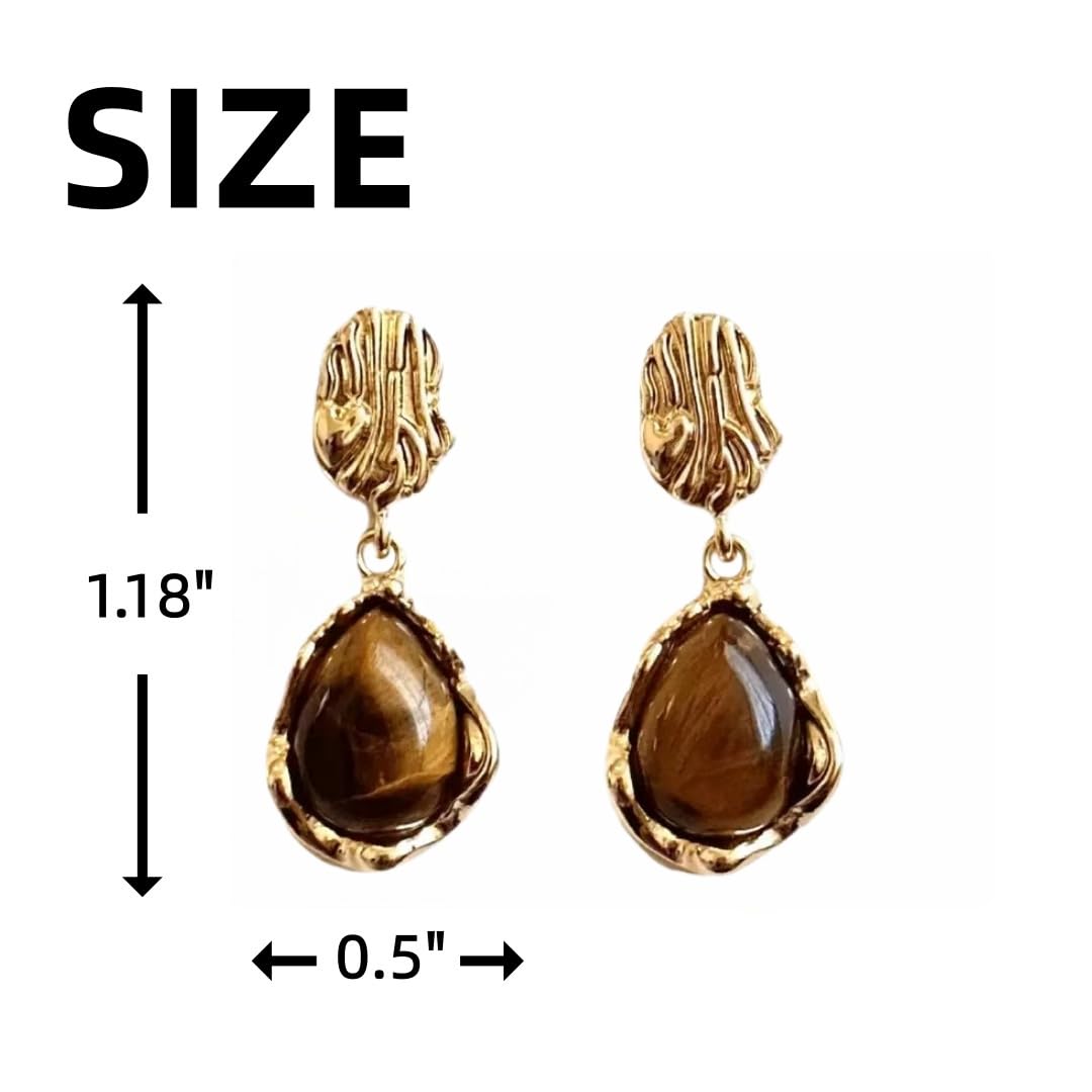 2PCS Maillard Gold Clip On Earrings for Women Dangle Ear Clips Wedding Anniversay Birthday Daily Wear