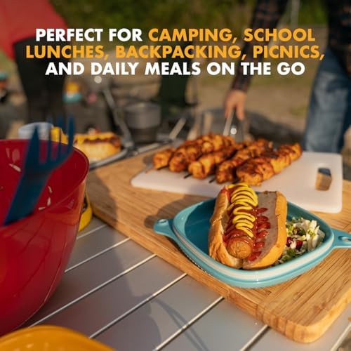 UCO 6-Piece Camping Mess Kit with Bowl, Plate, Camp Cup, and Switch Spork Utensil Set