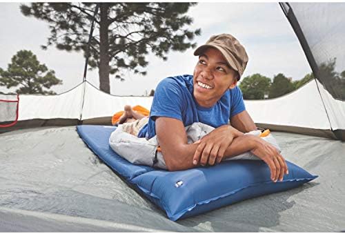 Coleman Self-Inflating Sleeping Pad with Pillow, Lightweight Inflatable Camp Pad with Extra Padding & Quick Deflation, No Air Pump Needed, Great for Camping, Backpacking, Traveling, & More