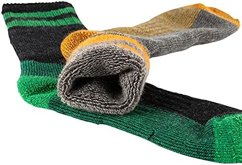 Cerebro Merino Wool Socks for Men, Cushioned Mid-calf Socks Moisture Wicking Men's Hiking Socks for Home, Trekking, Outdoors