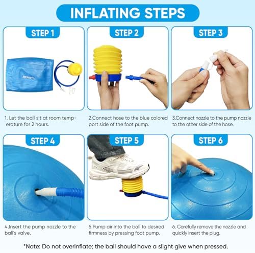 APEXUP Yoga & Pilates Ball - Anti Slip Heavy Duty Gym Ball for Fitness, Balance & Core Workout