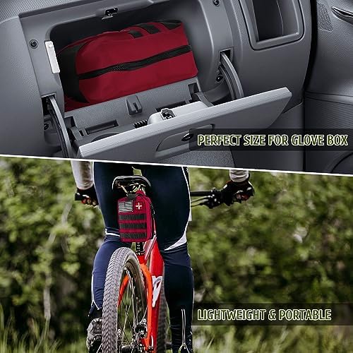 170 PCS Survival Kits, Survival First Aid Kit, Trauma Kit with Essential Survival Gear Emergency Medical Supplies for Hiking Camping Backpacking Outdoor Adventure, Gifts for Christmas Him Dad