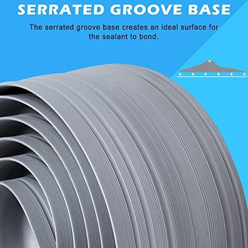 Papillon Garage Door Bottom Seal Strip, Weatherproof EPDM Rubber Threshold, Fits All Standard Doors, Easy for DIY Homeowners, No Adhesive (10Ft, Grey)