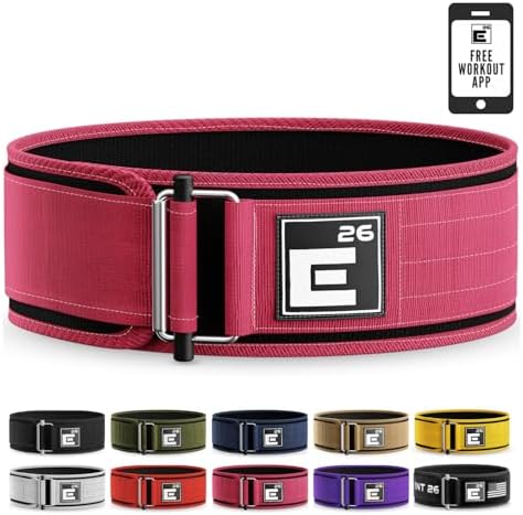 Self-Locking Weight Lifting Belt - Premium Weightlifting Belt for Serious Functional Fitness, Weight Lifting, and Olympic Lifting Athletes - Lifting Support for Men and Women - Deadlift Training Belt