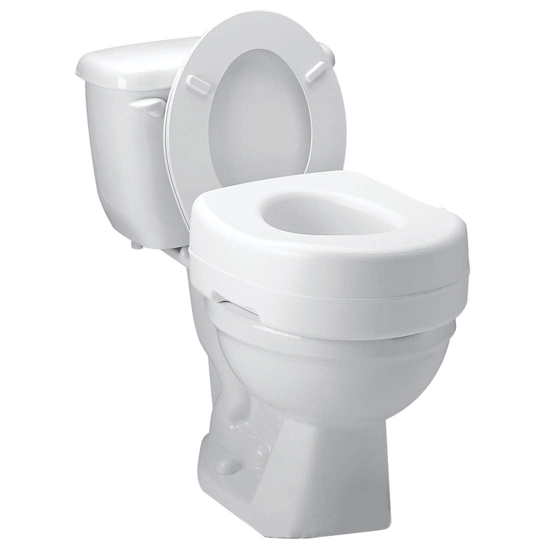 Carex Toilet Seat Riser - Adds 5.5 Inch of Toilet Height - Raised Toilet Seat with 300 Pound Weight Capacity, Slip-Resistant, Toilet Riser, Elevated Toilet Seat