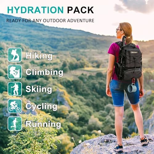 22L Hydration Backpack with Water Bladder, Water Backpack Insulated Hydration Pack for Hiking Running Cycling Festival for Men & Women