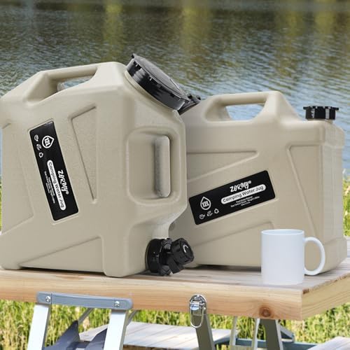ZORMY 3.2 Gallon Camping Water Container with Spigot, Camping Water Jug, Portable Water Storage Container, BPA Free Large Emergency Water Storage for Camping, Vehicle, Car, Outdoor Hiking, Picnic