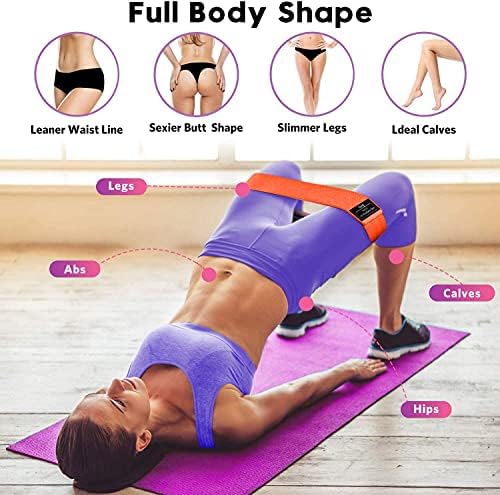 Renoj Resistance Bands, Exercise Workout Bands for Women and Men, 3 Set of Stretch Bands for Booty Legs for Yoga Starter, Pilates Flexbands