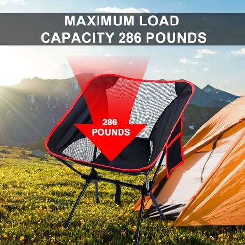 Backpacking Chair, Camping Chairs for Adults, Foldable Portable Chair for Outside Camp Sports Beach Travel Hiking