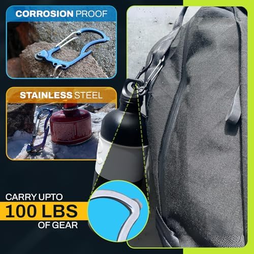 Firebiner 6-in-1 Fire-Starting Carabiner EDC Emergency Multitool -Keychain,Utility Blade,Bottle Opener,& More