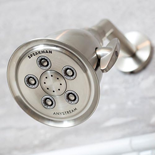 Speakman, Brushed Nickel S-2005-HB-BN Hotel Anystream High Pressure Shower Head-2.5 GPM Adjustable Replacement Bathroom Showerhead