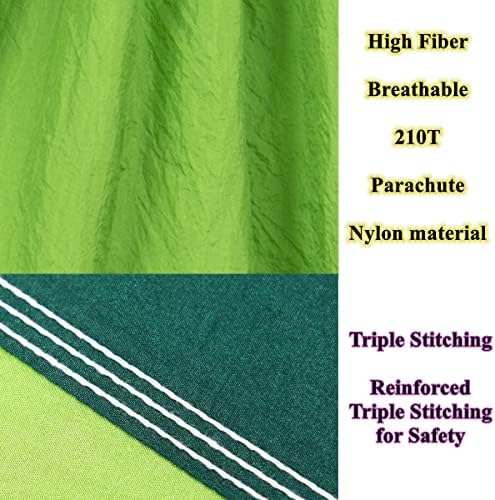 Camping Hammock Double & Single Portable Hammocks Ultralight Nylon Parachute Hammocks with 2 Tree Straps for Backpacking, Travel, Beach, Backyard, Camping, Hiking (Medium, Camouflage)