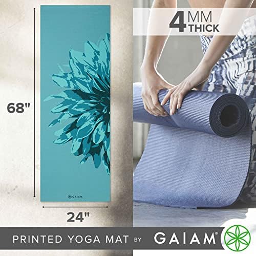 Gaiam Print Yoga Mat, Non Slip Exercise & Fitness Mat for All Types of Yoga, Pilates & Floor Exercises