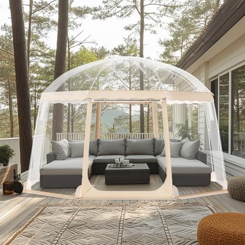 VEVOR Upgraded Pop up Bubble Tent for 8-10 People - Need Simple Assembly - 12x11.1ft Outdoor Clear Bubble Tent Dome, Weatherproof Clear Tent Shelter for Soccer, Football, Softball, Events, and Parades