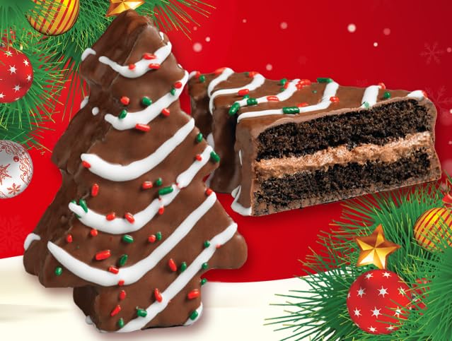 Little Debbie Christmas Tree Cakes Boxes, 30 Individually Wrapped Snack, Chocolate (Pack of 6)