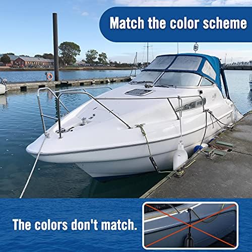 Affordura Boat Fender 4 Pack Boat Bumpers Fenders with 4 Ropes, Boat Bumpers for Pontoon Boat Fenders Inflatable