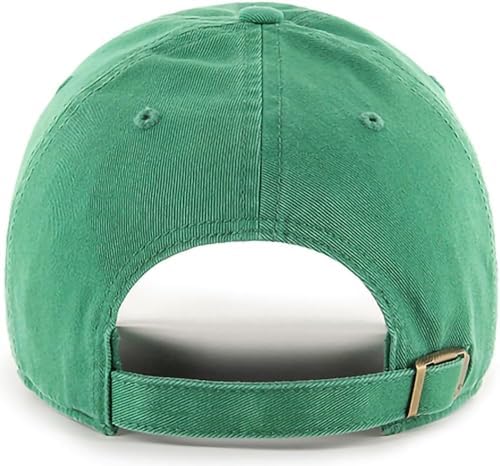 '47 MLB Kelly Green Primary Logo Clean Up Adjustable Strap Hat Cap, Adult One Size Fits All