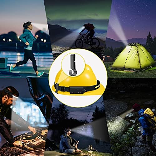 Rechargeable Headlamp 3PCS, 230° Wide Beam Head Lamp, Motion Sensor LED Headlamp Rechargeable, 5Mode Bright Headlamps for Adults, Head Lights for Forehead, Hard Hat Headlight, Camping Essentials Gear