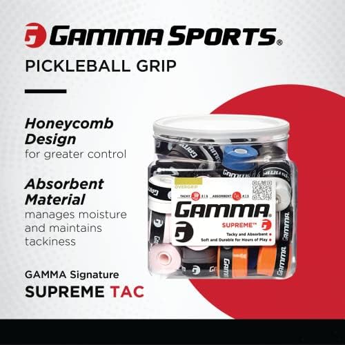 Sports Supreme OG, Tennis Overgrip, Pickleball, Squash, Badminton, and Racquetball Racquets, Grip for Hunting, Hockey, Baseball, Multiple Colors and Sizes, Versatile