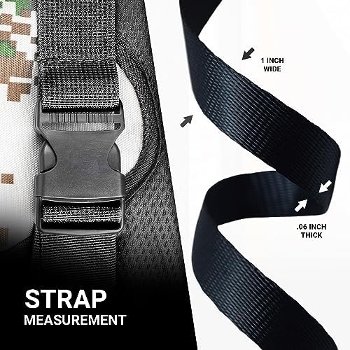 Lightweight Polypropylene Webbing - Poly Strapping for Outdoor DIY Gear Repair, Pet Collars, Crafts – 1 Inch by 10, 25, or 50 Yards, Over 20 Colors