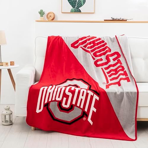 NORTHWEST NCAA Unisex-Adult Micro Raschel Throw Blanket