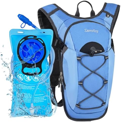 Zavothy Hydration Backpack with 2L Hydration Bladder Water Backpack for Hiking Hydration Pack for Running Cycling Hiking