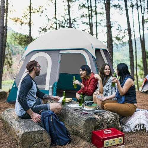 CAMEL CROWN 4/6 Person Tent Waterproof Lightweight Portable Backpacking Tent for Outdoor Camping Hiking