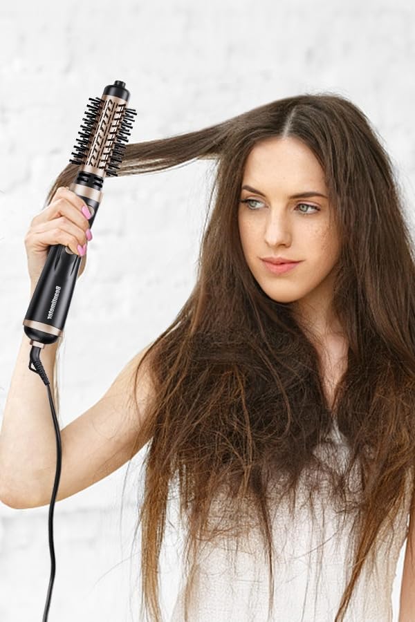 Beautimeter Hair Dryer Brush 3-in-1 Hair Styler: Rotating Blow Dryer Brush with 2-Inch and 1.5-Inch Brushes
