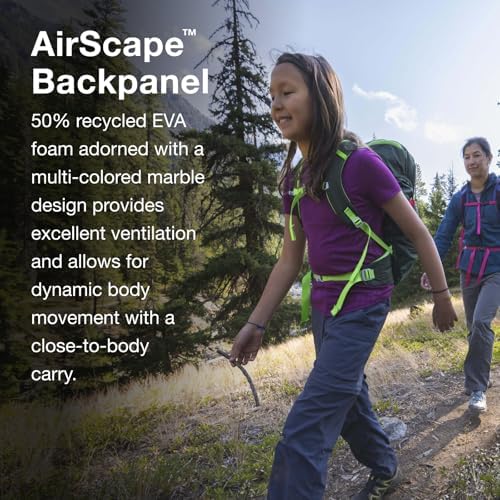 Osprey Jet 28L Kid's Hiking Backpack, Green Canopy