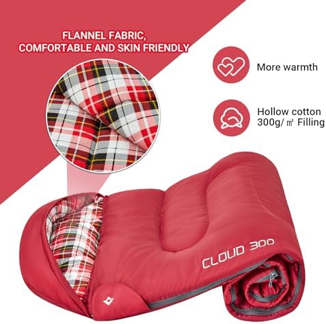 KingCamp Sleeping-Bags Kids Sleeping Bag Flannel Lined Cold Weather 3-4 Season Sleeping Bag for Teens Youth Child Boys Girls