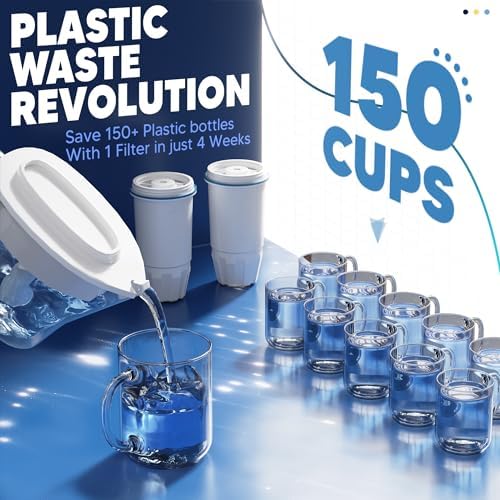 Upgraded Water Filter Replacement Fit for Zero Pitcher and Dispenser ZR-001 ZR-004 ZP-006 ZR-017, Six-Stage Filter System, Effectively Reducing Lead, Chromium, and Contaminants, 4 Packs, By BOGDA