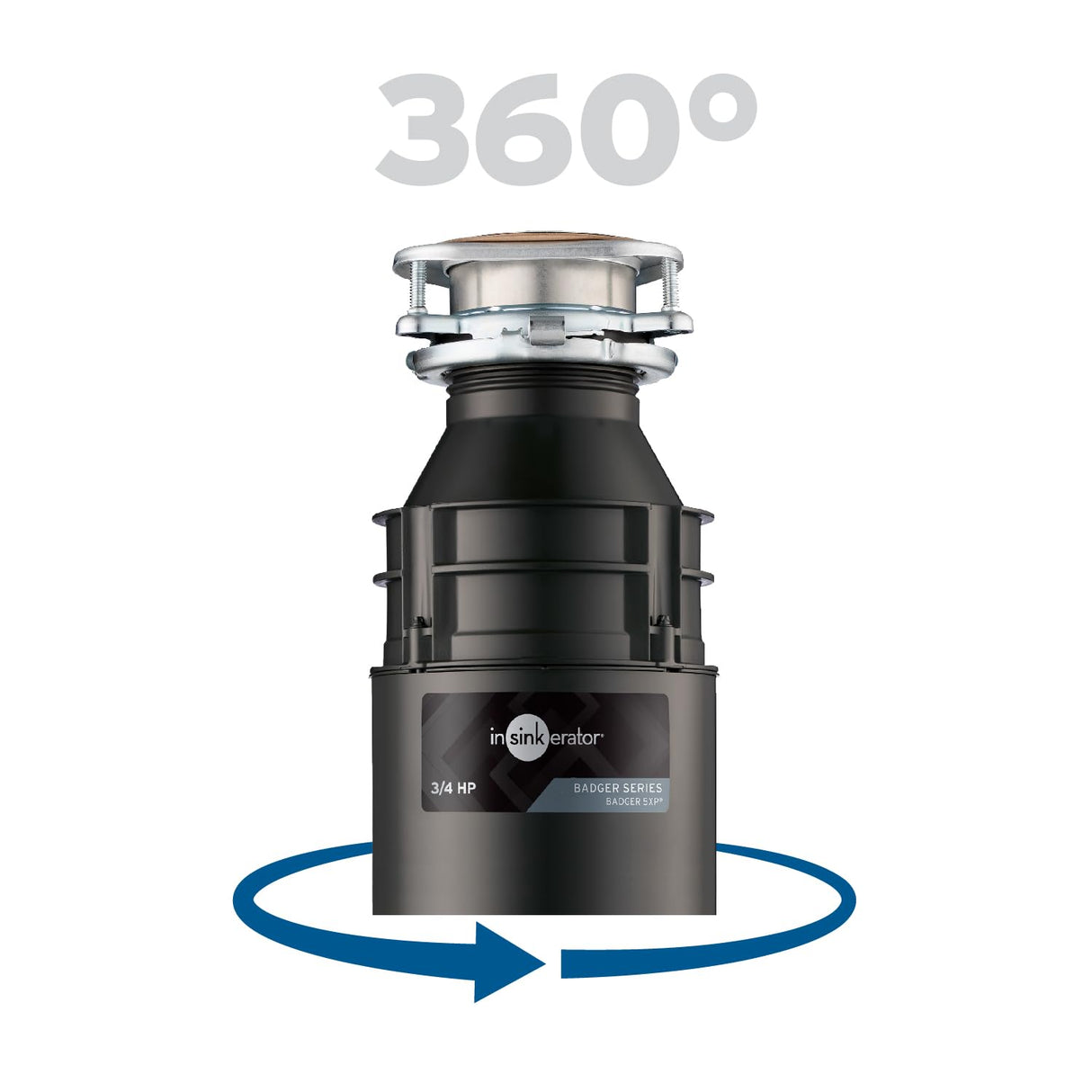 InSinkErator Badger 5XP Garbage Disposal, Badger Series 3/4 HP Continuous Feed Food Waste Disposer
