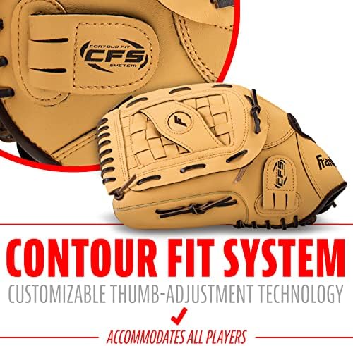 Franklin Sports Baseball + Softball Gloves - Field Master Adult + Youth Baseball + Softball Gloves - Right Hand + Left Hand Gloves - Infield + Outfield Mitts - Multiple Sizes + Colors