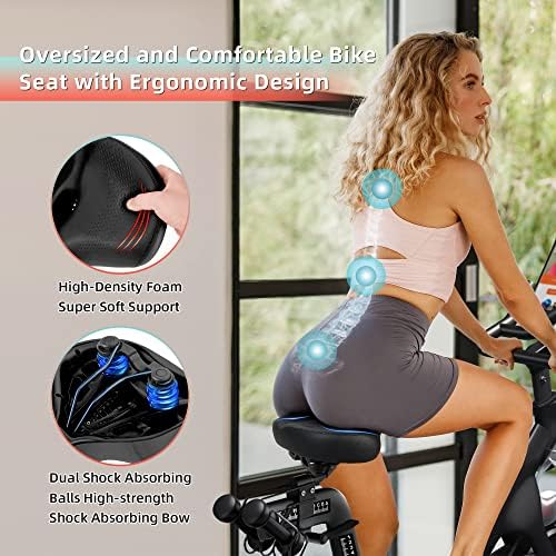 Oversized Bike Seat for Peloton Bike & Bike+, Comfort Seat Cushion Compatible with Peloton, Road or Exercise Bikes, Bicycle Wide Saddle Replacement for Men & Women, Accessories for Peloton